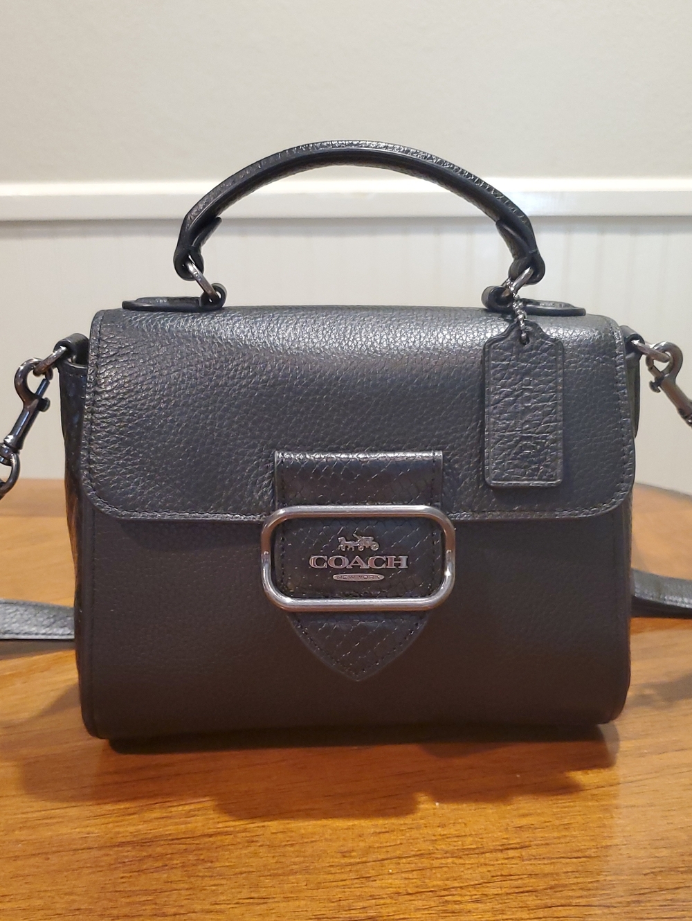 Like NEW Coach Top Handle Morgan With Exotic Trim